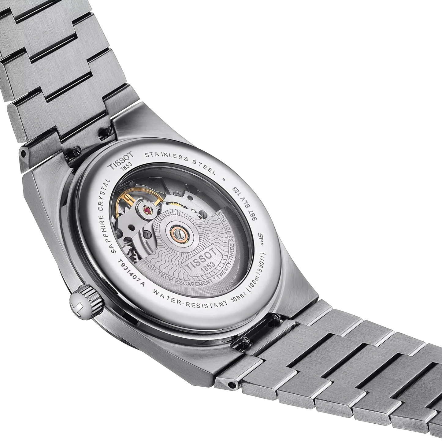 Tissot PRX Powermatic 80 Blue Dial 18kt Rose Gold Bezel Stainless Steel Men's Watch T931.407.41.041.00