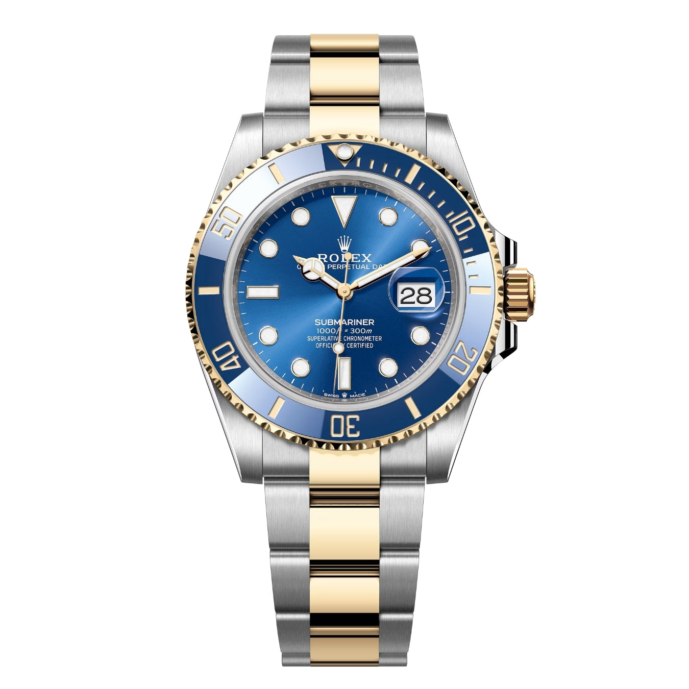 Rolex Submariner M126613LB-0002 – Men's 41mm Stainless Steel & 18kt Yellow Gold Watch with Blue Dial, Cerachrom Bezel & 300M Water Resistance