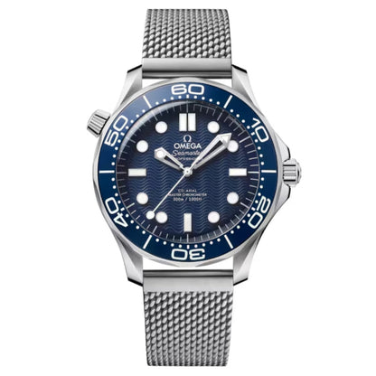 Omega Seamaster Diver 300M James Bond 60th Anniversary Blue Dial Stainless Steel Automatic Men's Watch 210.30.42.20.03.002