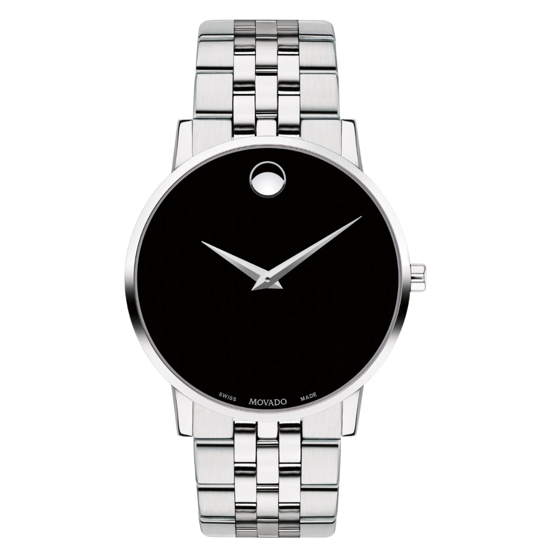 Movado Classic Museum Quartz Black Dial Unisex Watch 2100014