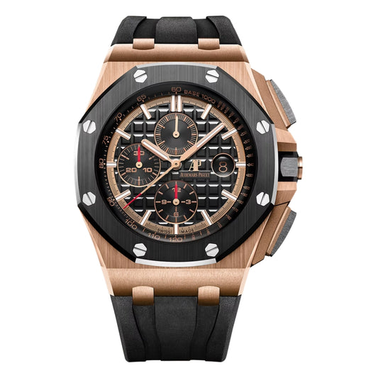 Audemars Piguet Royal Oak Offshore Chronograph Automatic Black Dial 18kt Pink Gold Men’s Watch 26401.RO.OO.A002.CA.01