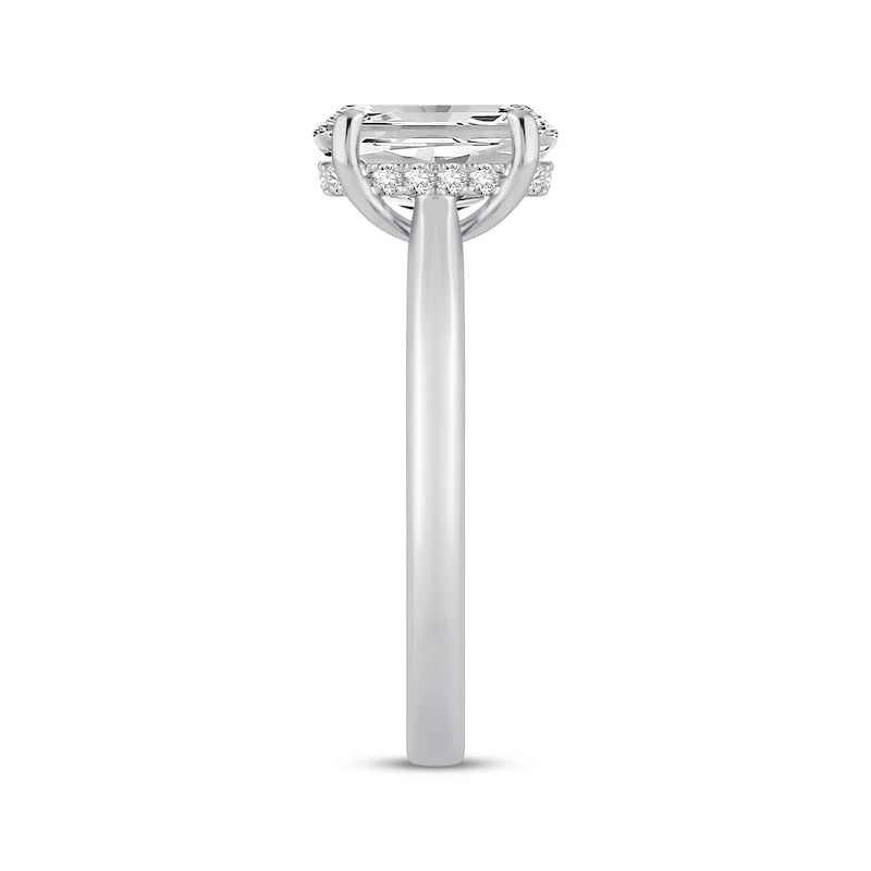 2-1/5 CT. T.W. Oval Lab-Grown Diamond Hidden Halo Ring (14K White Gold)