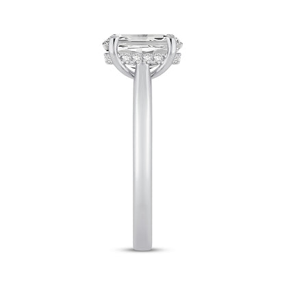 2-1/5 CT. T.W. Oval Lab-Grown Diamond Hidden Halo Ring (14K White Gold)