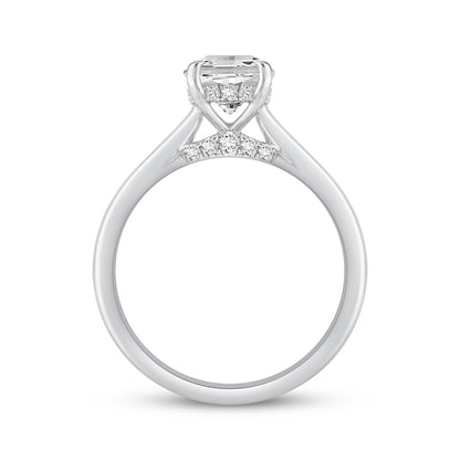 2-1/5 CT. T.W. Oval Lab-Grown Diamond Hidden Halo Ring (14K White Gold)