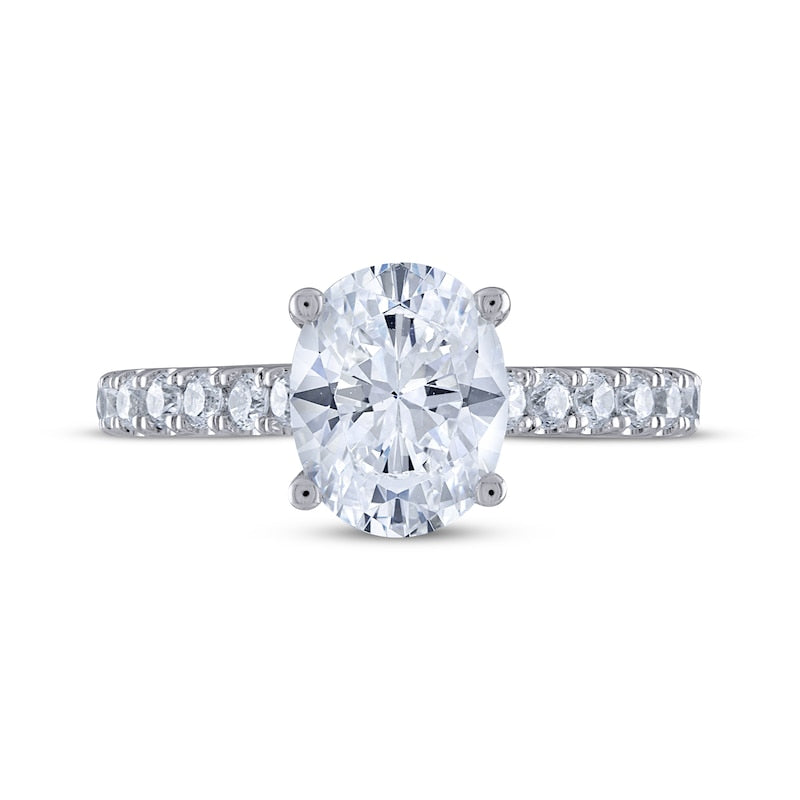 2-1/2 CT. T.W. Oval-Cut Lab-Grown Diamond Ring (14K White Gold)