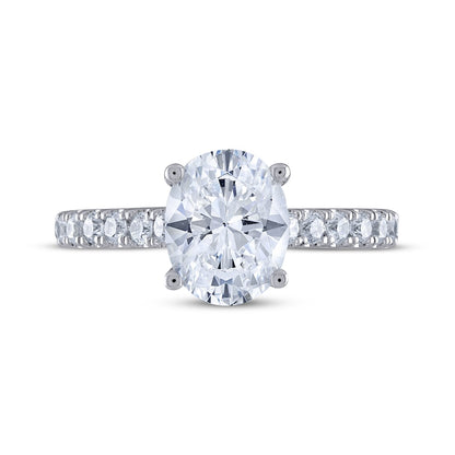 2-1/2 CT. T.W. Oval-Cut Lab-Grown Diamond Ring (14K White Gold)