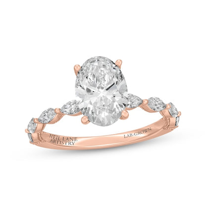2-5/8 CT. T.W. Oval Lab-Grown Diamond Vintage-Style Ring (14K White Gold)
