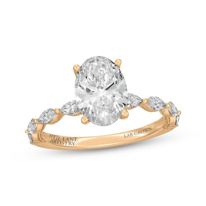 2-5/8 CT. T.W. Oval Lab-Grown Diamond Vintage-Style Ring (14K White Gold)
