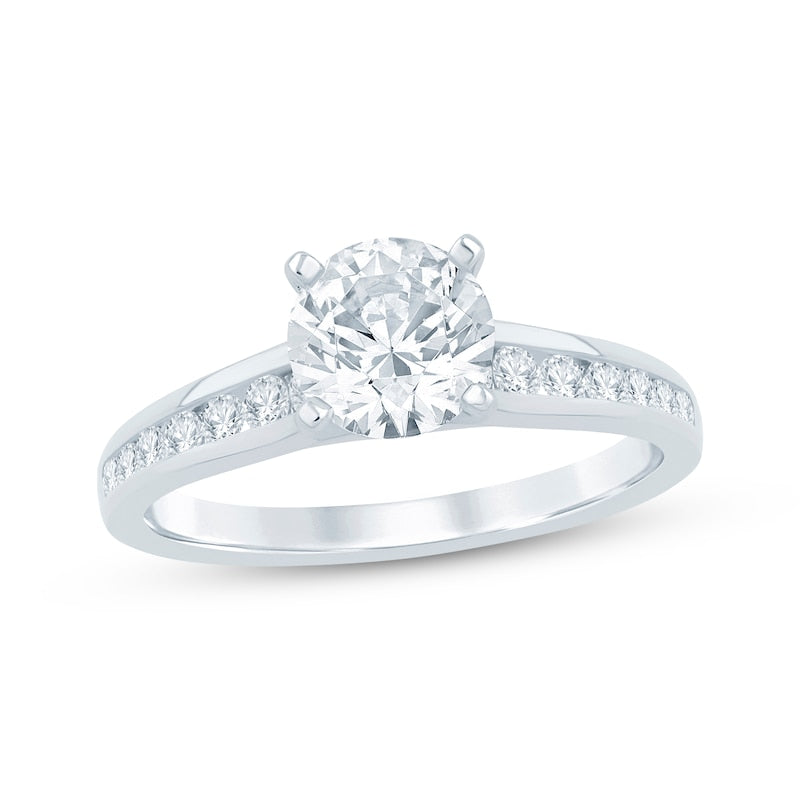 1-1/4 CT. T.W. Round-Cut Lab-Grown Diamond Channel-Set Ring (14K White Gold)
