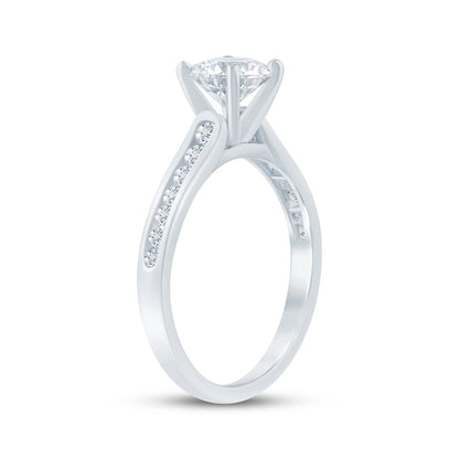 1-1/4 CT. T.W. Round-Cut Lab-Grown Diamond Channel-Set Ring (14K White Gold)