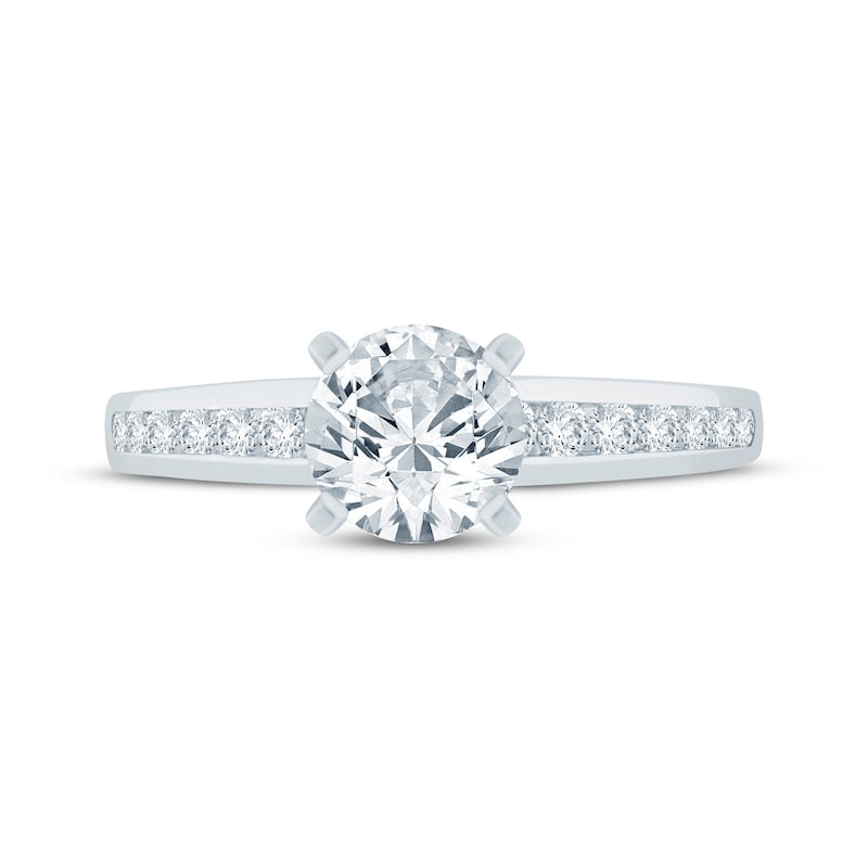 1-1/4 CT. T.W. Round-Cut Lab-Grown Diamond Channel-Set Ring (14K White Gold)