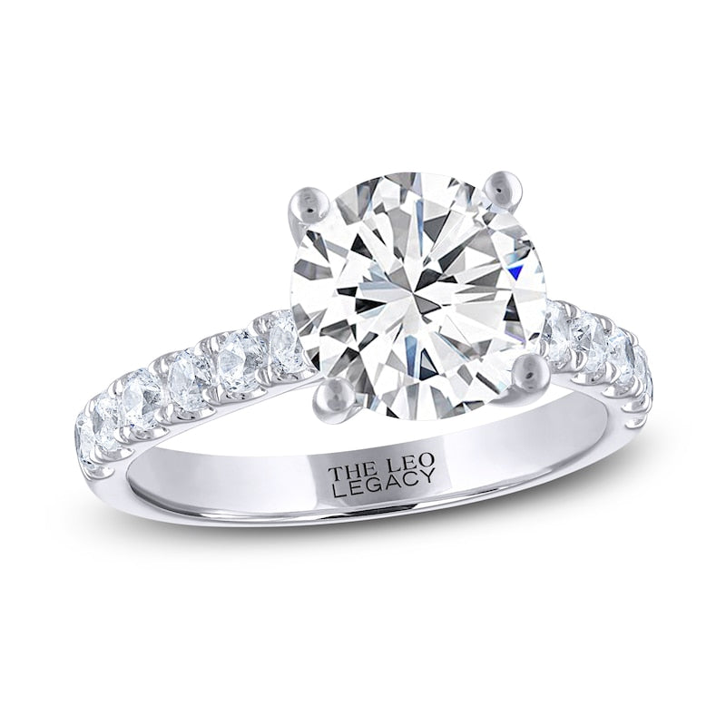 3-1/2 CT. T.W. Round-Cut Lab-Grown Diamond Ring (14K White Gold)