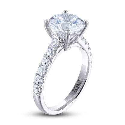 3-1/2 CT. T.W. Round-Cut Lab-Grown Diamond Ring (14K White Gold)