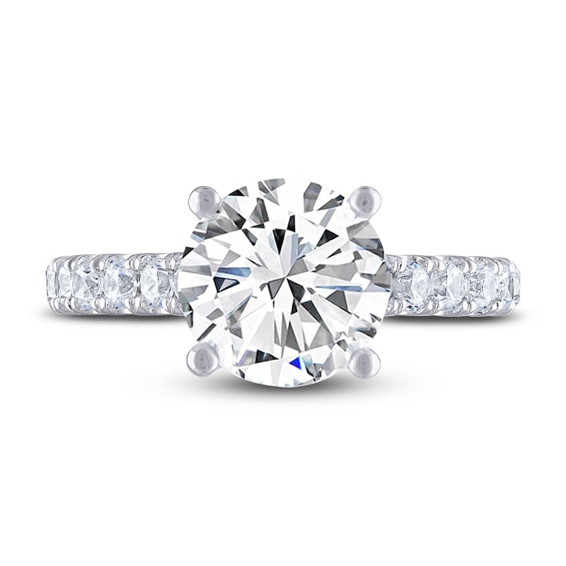 3-1/2 CT. T.W. Round-Cut Lab-Grown Diamond Ring (14K White Gold)