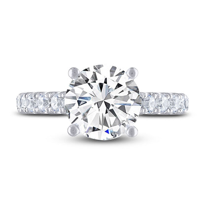 3-1/2 CT. T.W. Round-Cut Lab-Grown Diamond Ring (14K White Gold)