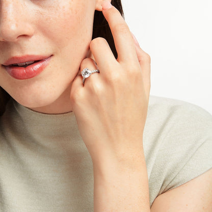 3-1/2 CT. T.W. Round-Cut Lab-Grown Diamond Ring (14K White Gold)