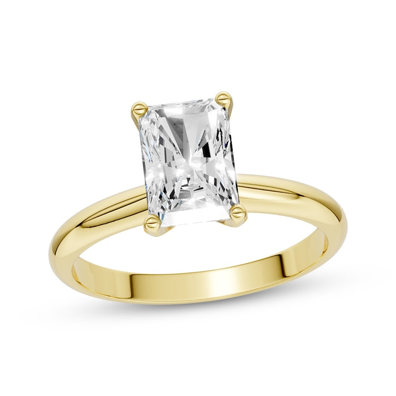 1-1/4 CT. T.W. Radiant-Cut Lab-Grown Diamond Solitaire Ring (14K Yellow Gold)