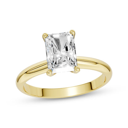 1-1/4 CT. T.W. Radiant-Cut Lab-Grown Diamond Solitaire Ring (14K Yellow Gold)