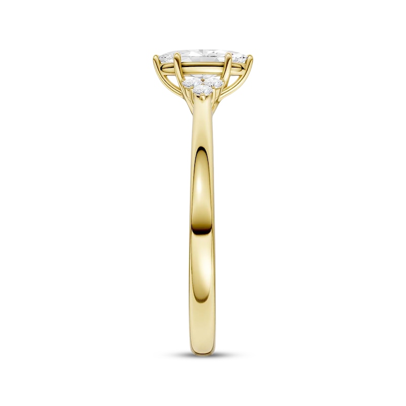 3/8 CT. T.W. Marquise-Cut Lab-Grown Diamond Cluster Ring (10K Yellow Gold)
