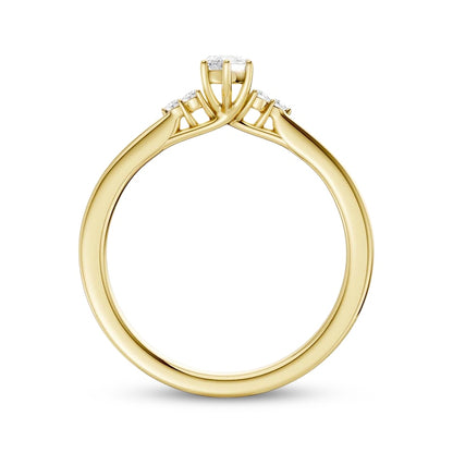 3/8 CT. T.W. Marquise-Cut Lab-Grown Diamond Cluster Ring (10K Yellow Gold)