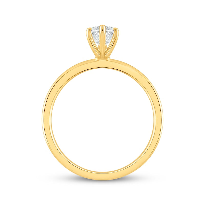 1 CT. T.W. Marquise-Cut Lab-Grown Diamond Solitaire Ring (14K Yellow Gold)