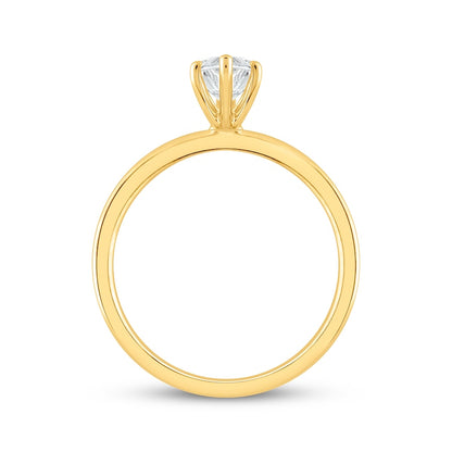 1 CT. T.W. Marquise-Cut Lab-Grown Diamond Solitaire Ring (14K Yellow Gold)