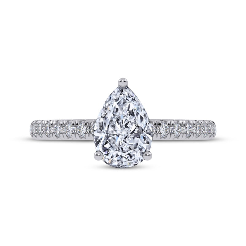 1 CT. T.W. Oval Lab-Grown Diamond Hidden Halo Ring (14K Yellow Gold)