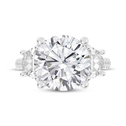 6 CT. T.W. Round and Half-Moon Lab-Grown Diamond Three-Stone Ring (14K White Gold)