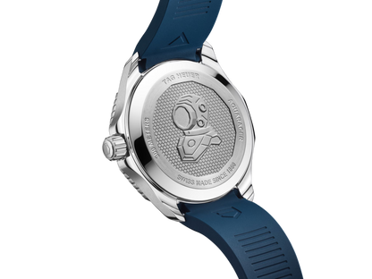 Tag Heuer Aquaracer WBP5114.FT6259 Men’s 42mm Automatic Watch – Blue Dial, Batman Ceramic Bezel, Rubber Strap, 300M Diver