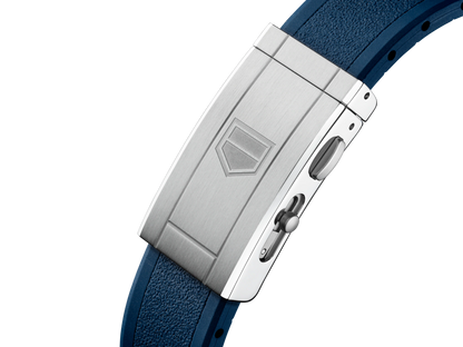 Tag Heuer Aquaracer WBP5114.FT6259 Men’s 42mm Automatic Watch – Blue Dial, Batman Ceramic Bezel, Rubber Strap, 300M Diver