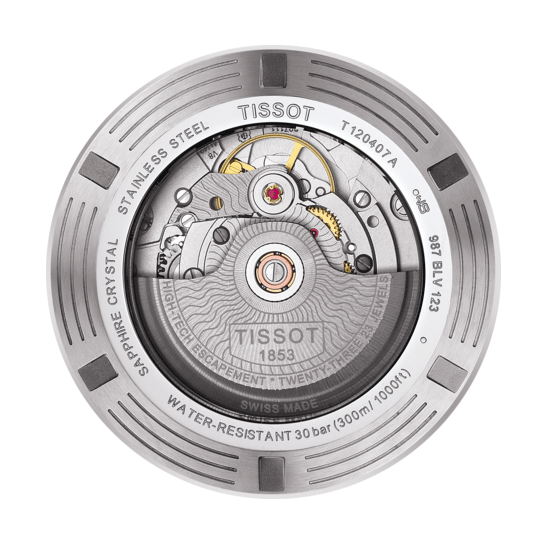 Tissot Seastar 1000 Black Dial Automatic Dive Watch with Fabric Strap T120.407.17.051.00