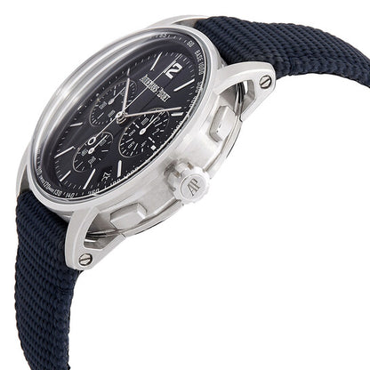 Audemars Piguet CODE 11.59 Chronograph Automatic Black Dial 18kt White Gold Blue Leather Strap Men’s Watch 26393BC.OO.A002CR.01