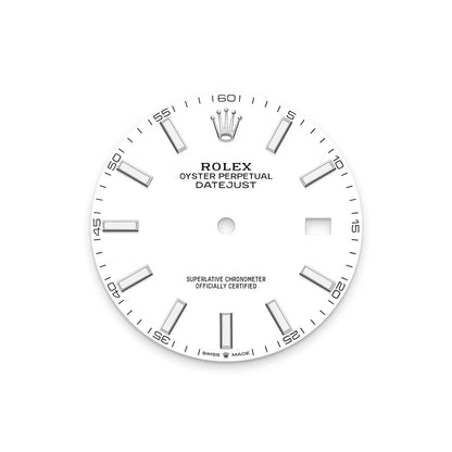 Rolex Datejust 41 White Dial Automatic Stainless Steel & 18K White Gold Jubilee Men's Watch 126334WSJ