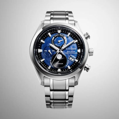 Citizen Tsuki-yomi A-T BY1010-57L – Men's Eco-Drive Titanium Watch with Perpetual Calendar, World Time & Moonphase