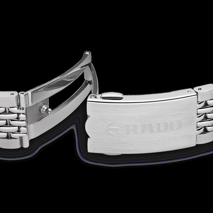 Rado R32505313 – Men's Captain Cook Automatic Watch, 42mm Stainless Steel Case, Green Dial & Ceramic Bezel, Silver Bracelet, 80-Hour Power Reserve, 200M Water Resistance