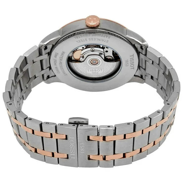 Tissot Chemin des Tourelles 42mm Silver Dial Automatic Watch with Two-Tone Bracelet T099.407.22.038.02