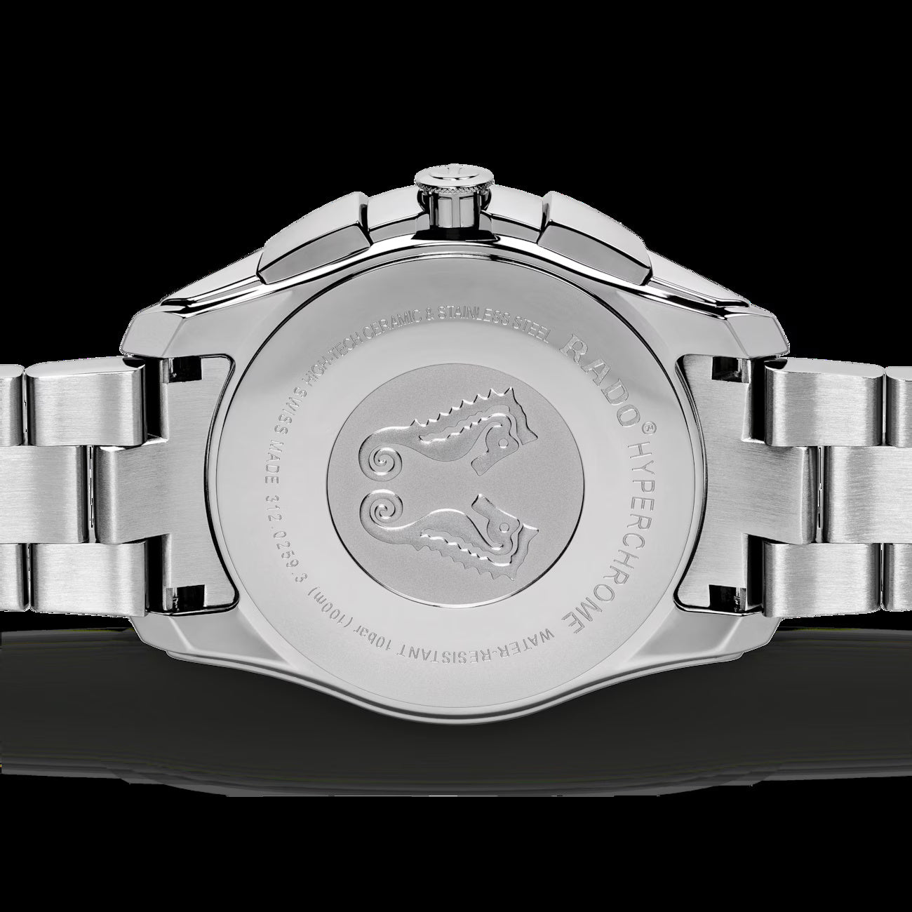 Rado R32259203 – Men's HyperChrome Chronograph, 44mm Stainless Steel, Blue Dial, Ceramic Bezel, Quartz, 100M WR