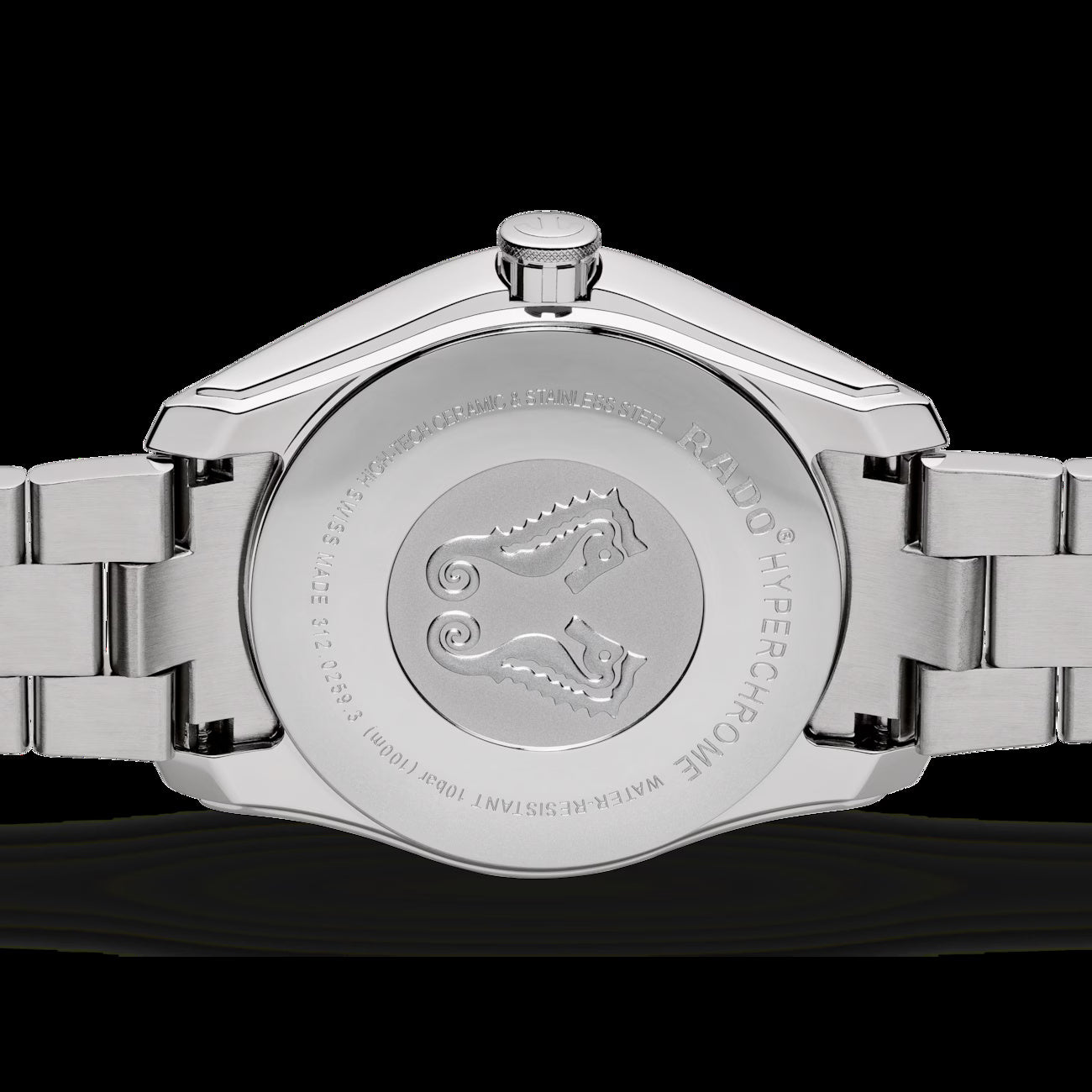 Rado R32502203 – Men's HyperChrome Quartz Watch, 44mm Stainless Steel Case with Blue Dial & High-Tech Ceramic Bezel, 100m Water Resistance