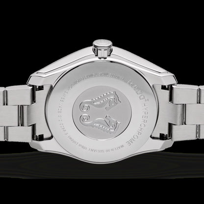 Rado R32502203 – Men's HyperChrome Quartz Watch, 44mm Stainless Steel Case with Blue Dial & High-Tech Ceramic Bezel, 100m Water Resistance