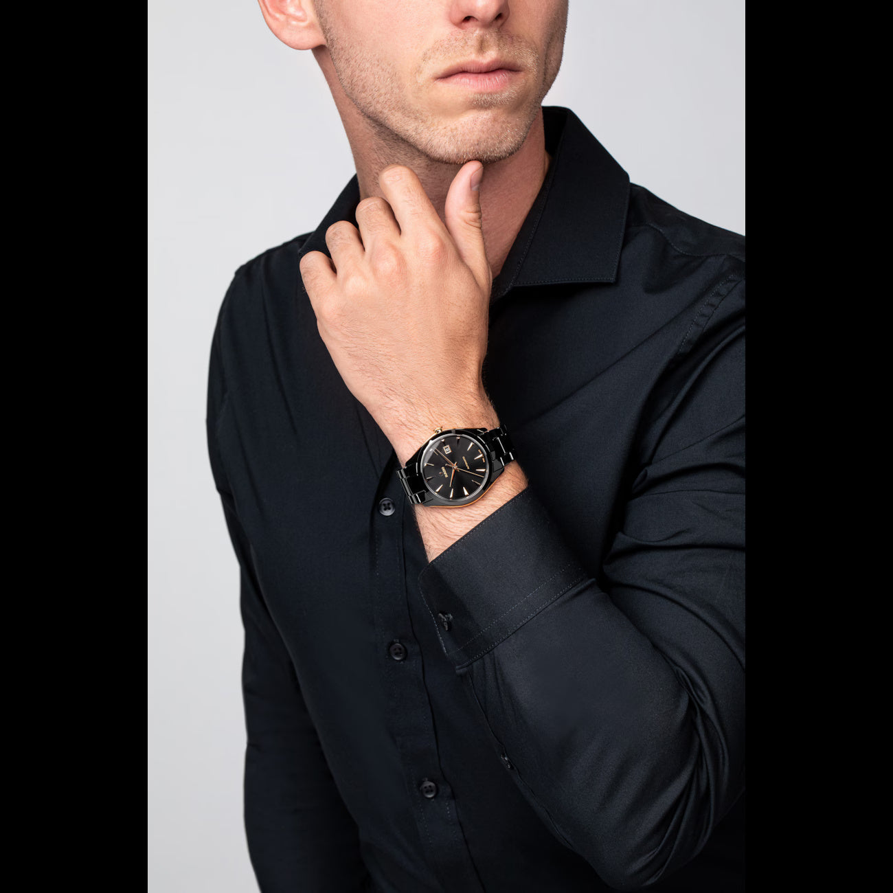 Rado R32252162 – Men's HyperChrome Automatic Watch, 42mm Black Ceramic Case & Bracelet with Black Dial, Rose Gold-Tone Hands, 80-Hour Power Reserve, 50M Water Resistance