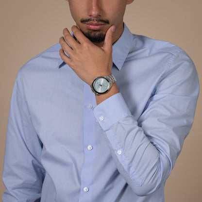 Rado R32280213 – Men's HyperChrome Quartz Watch, 41.5mm Stainless Steel, Ice Blue Dial, Ceramic Bezel, 150M WR