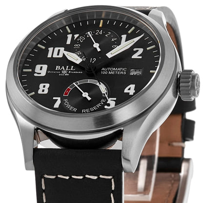 Ball Engineer Master II Voyager GM2126C-LJ-BK – Men's 40mm Swiss Automatic GMT Watch with Black Dial, Leather Strap & Limited Edition Design