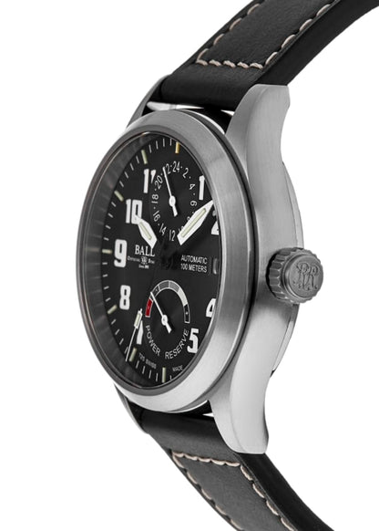 Ball Engineer Master II Voyager GM2126C-LJ-BK – Men's 40mm Swiss Automatic GMT Watch with Black Dial, Leather Strap & Limited Edition Design