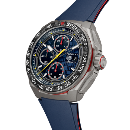 Tag Heuer Formula 1 CBZ2080.FT8091 Red Bull Racing Men's 44mm Automatic Chronograph – Titanium Case, Blue Rubber Strap, 200M