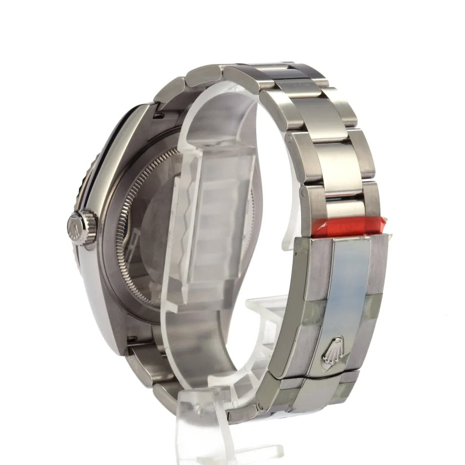 Rolex Sky-Dweller Blue Dial Fluted Bezel White Gold Stainless Steel Watch 326934BLSO