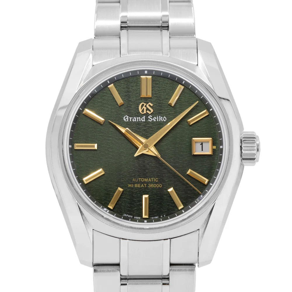 Grand Seiko Heritage 40mm Green Dial Stainless Steel Automatic Watch with Gold Hands SBGH271G