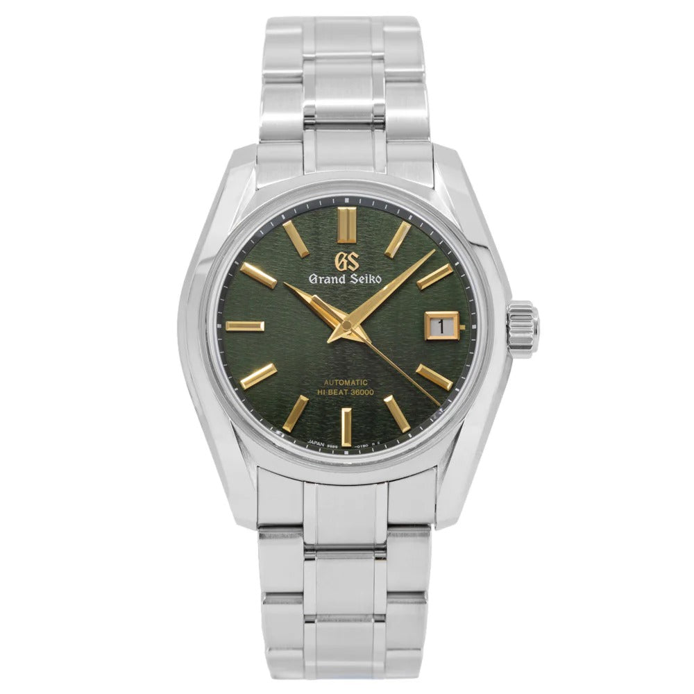 Grand Seiko Heritage 40mm Green Dial Stainless Steel Automatic Watch with Gold Hands SBGH271G