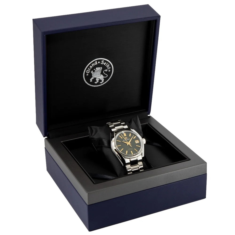 Grand Seiko Heritage 40mm Green Dial Stainless Steel Automatic Watch with Gold Hands SBGH271G
