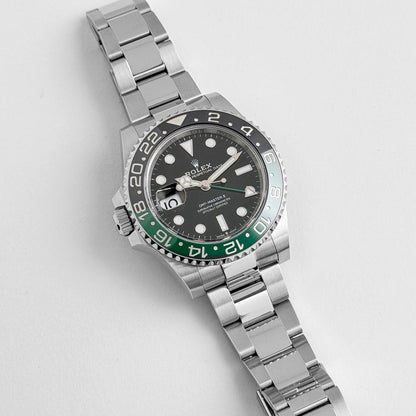 Rolex GMT-Master II Black Dial Black Green Bezel Stainless Steel Watch 126720VTNR-0001