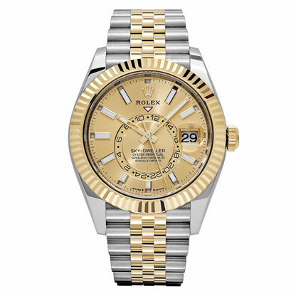 Rolex Sky-Dweller White Dial Automatic Stainless Steel & 18K Yellow Gold Jubilee Men's Watch 326933WSJ